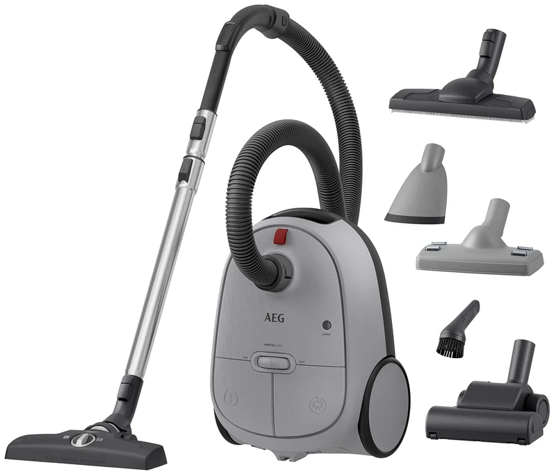 AEG 6000 Bagged Vacuum Cleaner AB61A5UG, Cleaning Made Easy with Powerful Performance, Vacuum Cleaner suitable for Animal Pet Hair, Hard Floor and Carpet, Odour Filter, One Anti-odour S-bag included