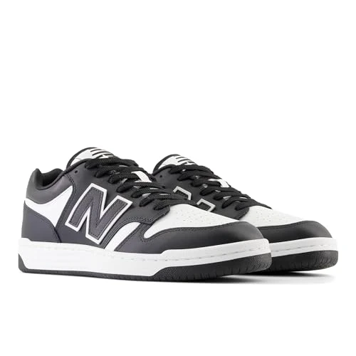 New Balance Men's 480 Shoes, White/Black, 3.5/M