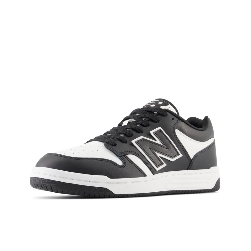 New Balance Men's 480 Shoes, White/Black, 4.5/M