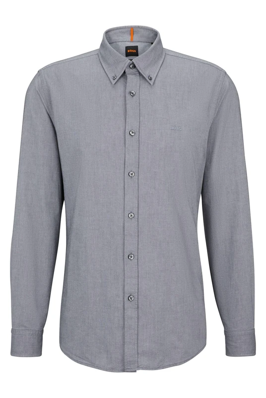 BOSS Mens Rickert Regular-fit Shirt in Organic Oxford Cotton