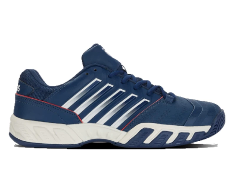 K-Swiss Men's Bigshot Light 4 Tennis Shoe, Blue Opal Blanc De Blanc Lolli, 10 UK