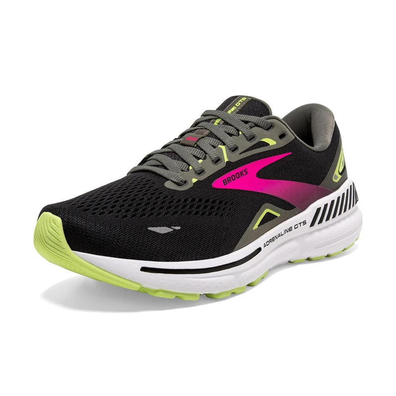 BROOKS 1203811D037 Adrenaline GTS 23 Sneaker Female Black/Gunmetal/Sharp Green UK 4.5