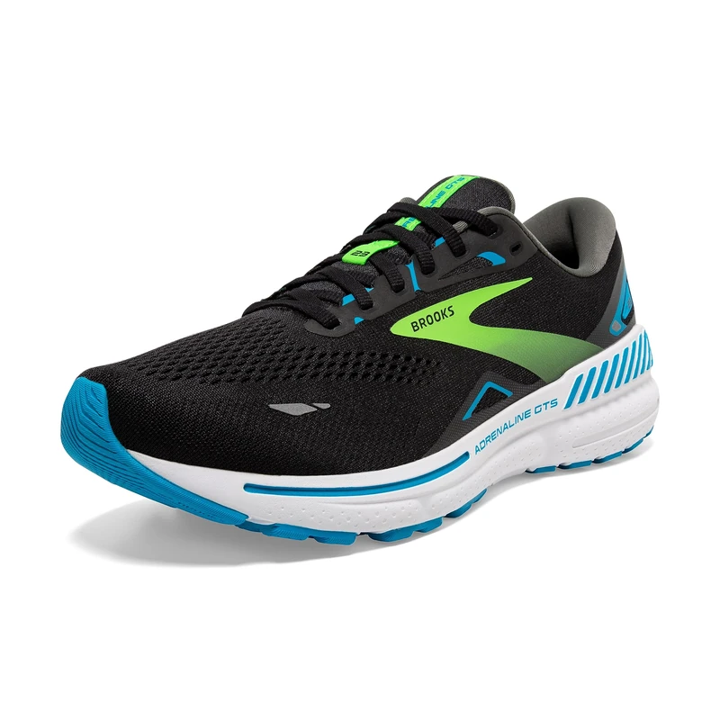 BROOKS 1103912E006 Adrenaline GTS 23 Sneaker Male Black/Hawaiian Ocean/Green UK 8.5
