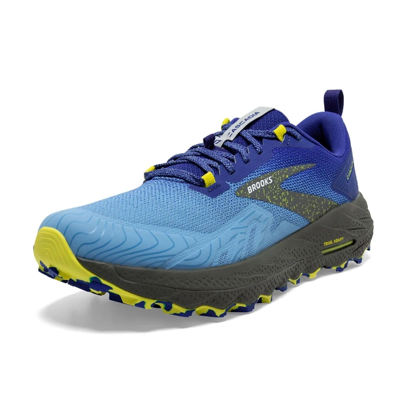 BROOKS 1104031D416 Cascadia 17 Sneaker Male Blue/Surf The Web/Sulphur UK 9.5 - Image 1