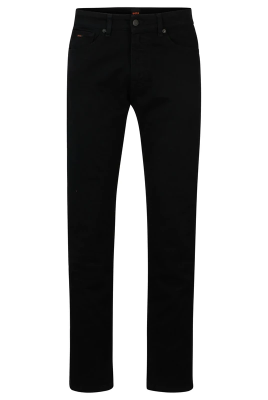 BOSS Mens Re.Maine BC-C Maine Stay-Black Regular-fit Jeans in Comfort-Stretch Denim