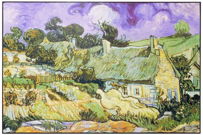 Artopweb ZA22074 VAN GOGH Chaumes De Cordeville À Auvers-Sur-Oise Decorative Panel, Wood MDF, Multicolour, 75x50 Cm - Image 1