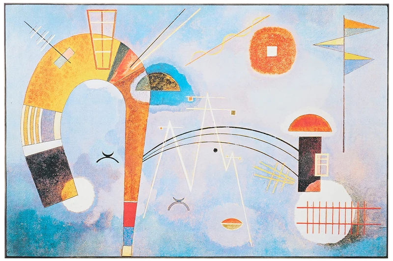 Artopweb ZA21577 KANDINSKY Rond Et Pointu Decorative Panel, Wood MDF, Multicolour, 75x50 Cm - Image 1