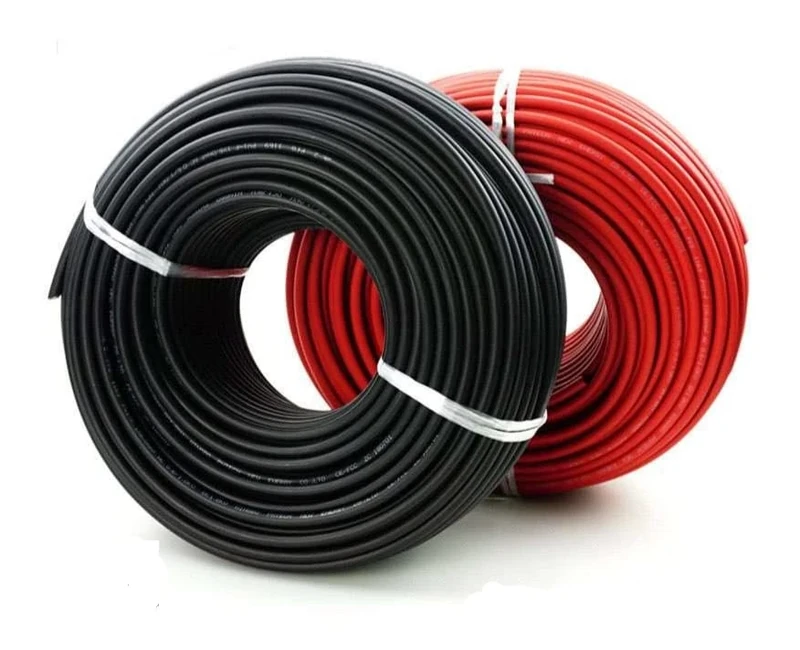 Solar Panel PV Cable DC Rated Black 4mm²/6mm² - Quality Wire by LukAro (30 meters, 6mm² Red)