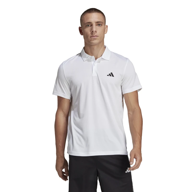 adidas Men's Train Essentials Training Polo Shirt, White/Black, XL