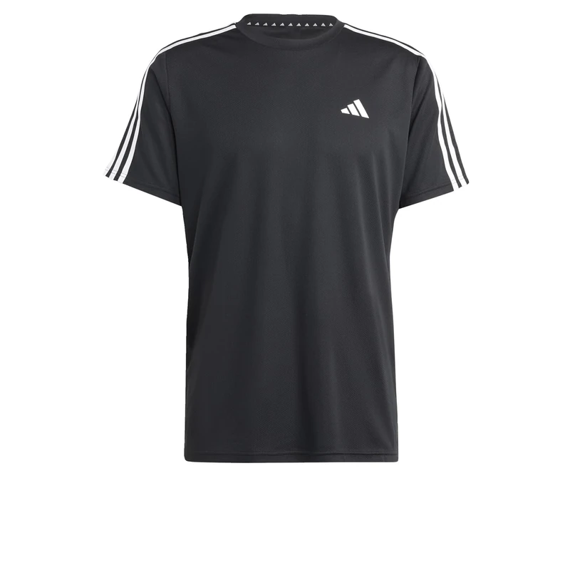 adidas Men's Train Essentials 3-Stripes Training Tee - Black/White L