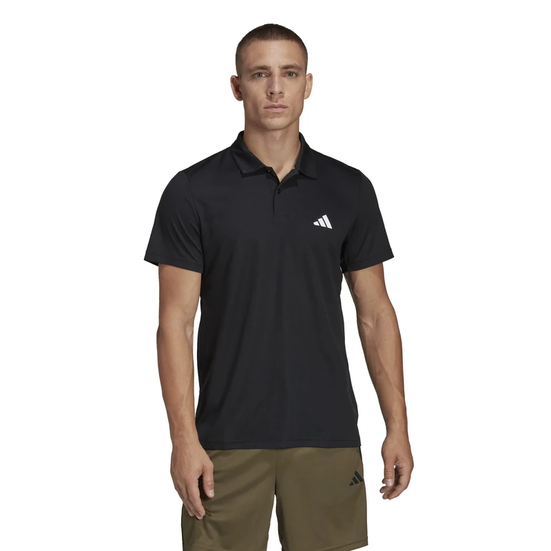 adidas Men's Train Essentials Training Polo Shirt, Black/White, XL