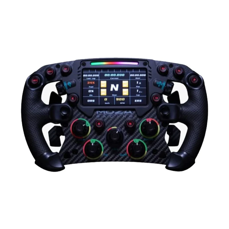 MOZA RACING FSR Highend Formula Steering Wheel (28 cm, Universal Fit, 3 Spokes, 8.8 inches, Go Kart Compatible)