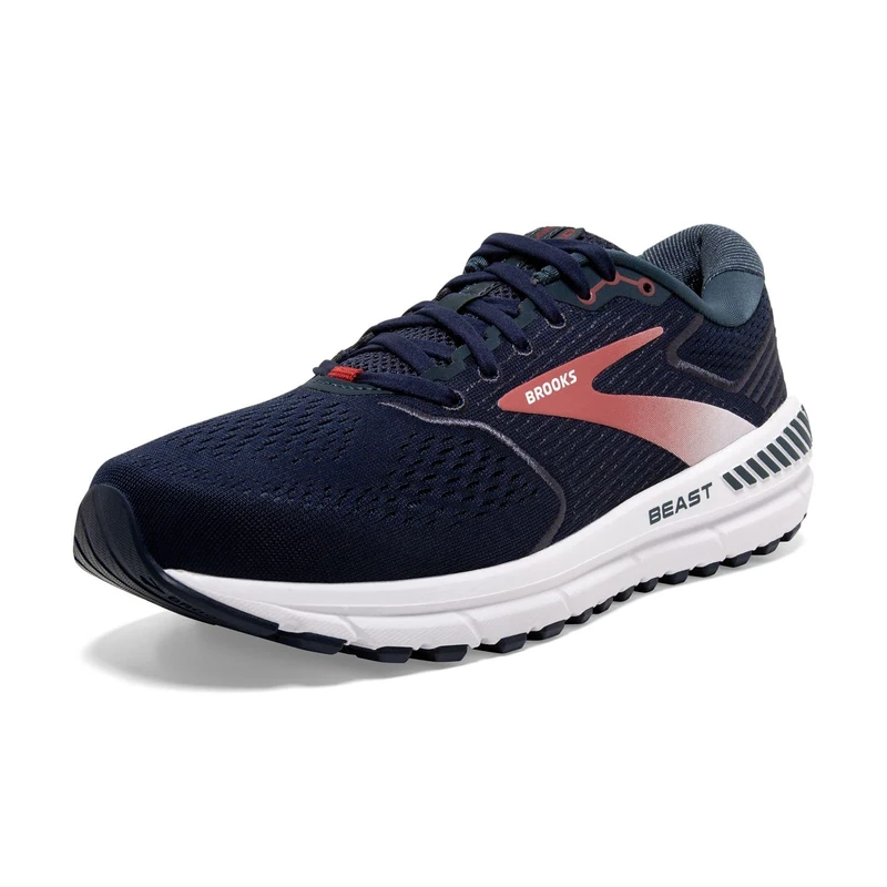 BROOKS Men's Beast '20 Sneaker, Peacoat/Midnight/Red, 8.5 UK