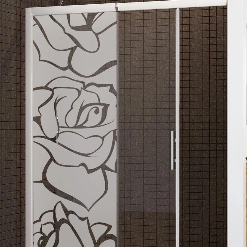 Shower Door Sticker - Sandblasted Satin Crystal Blackout Sticker (Special for Shower Doors and Glass) Size