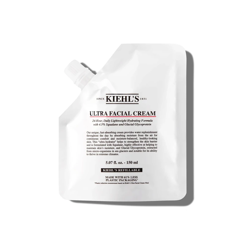 Kiehl's Ultra Facial Cream, Face Moisturiser For Women & Men, Suitable for All Skin Types, Fragrance-Free, 150Ml, Refill Pouch