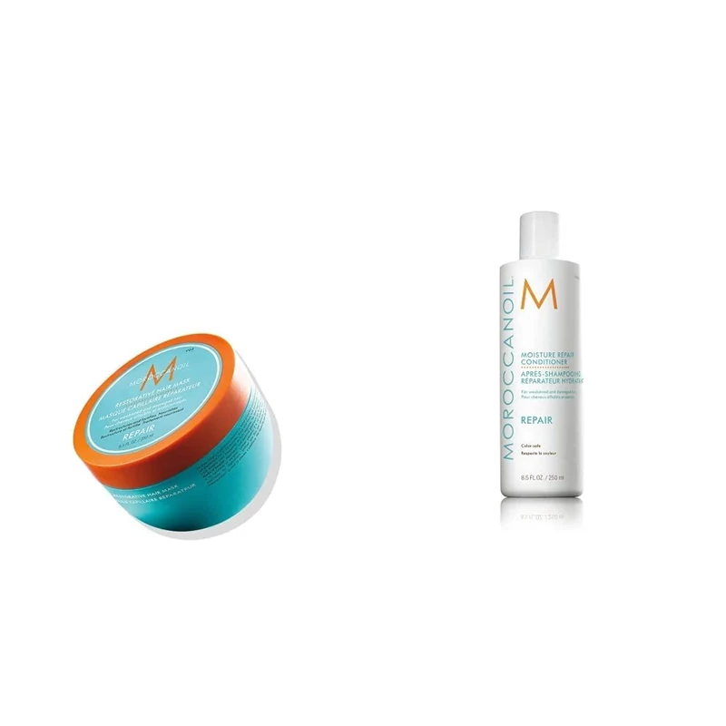 Moroccanoil Restorative Hair Mask, 250ml & Moisture Repair Conditioner, 250ml