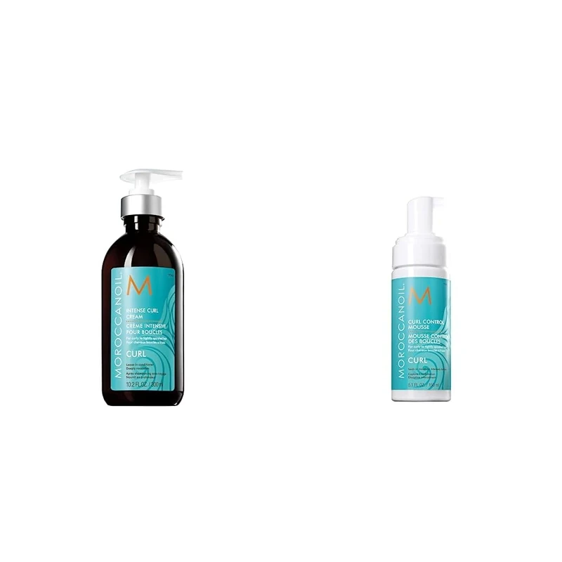 Moroccanoil Intense Curl Cream, 300ml & Curl Control Mousse, 150ml