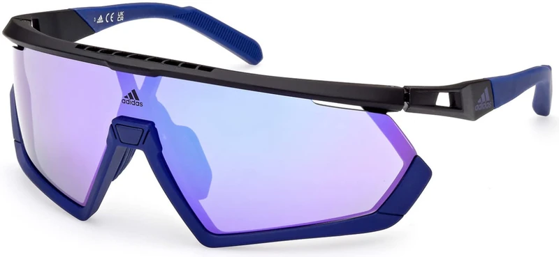 adidas SP0054 Sunglasses, Matte black/colour gradient or mirror purple