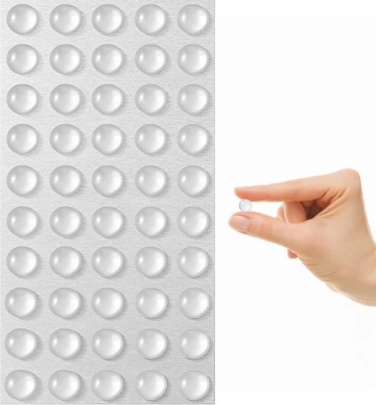 Silicone Door Bumpers,6x2mm Mini Buffer Furniture Pads,Rubber Feet Bumper Pads,Clear Adhesive Door Bumpers Protector Furniture Door Drawers for Furniture Glass Tables Crafts Wall Protectors (50pcs)