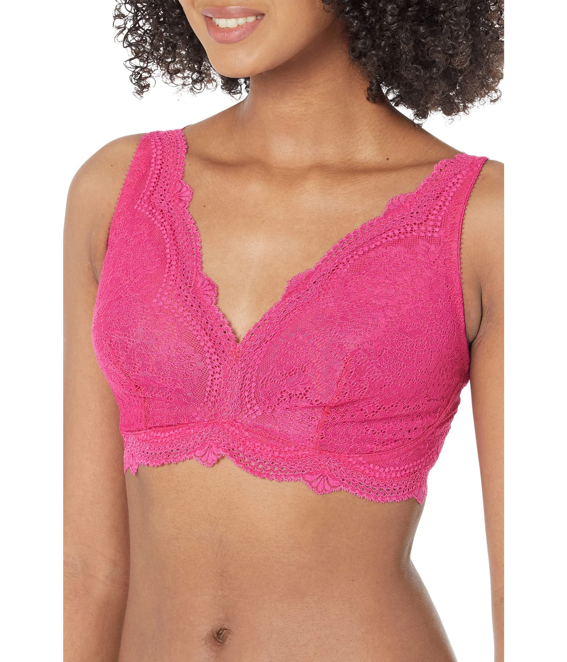 Cosabella Women's Forte Curvy Longline Bralette, Lipstick, XS