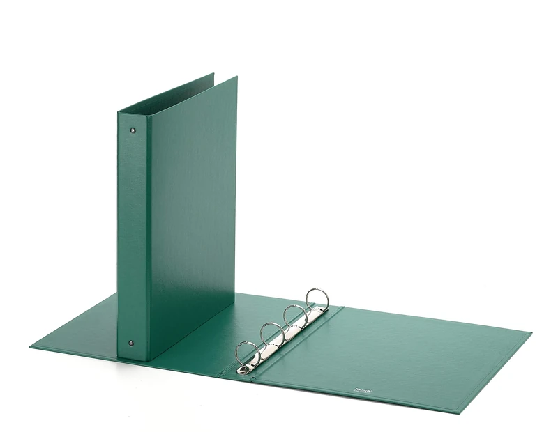 Favorit Box of 10 Europe Folders 22 x 30 cm 4 Round Rings 30 mm Green