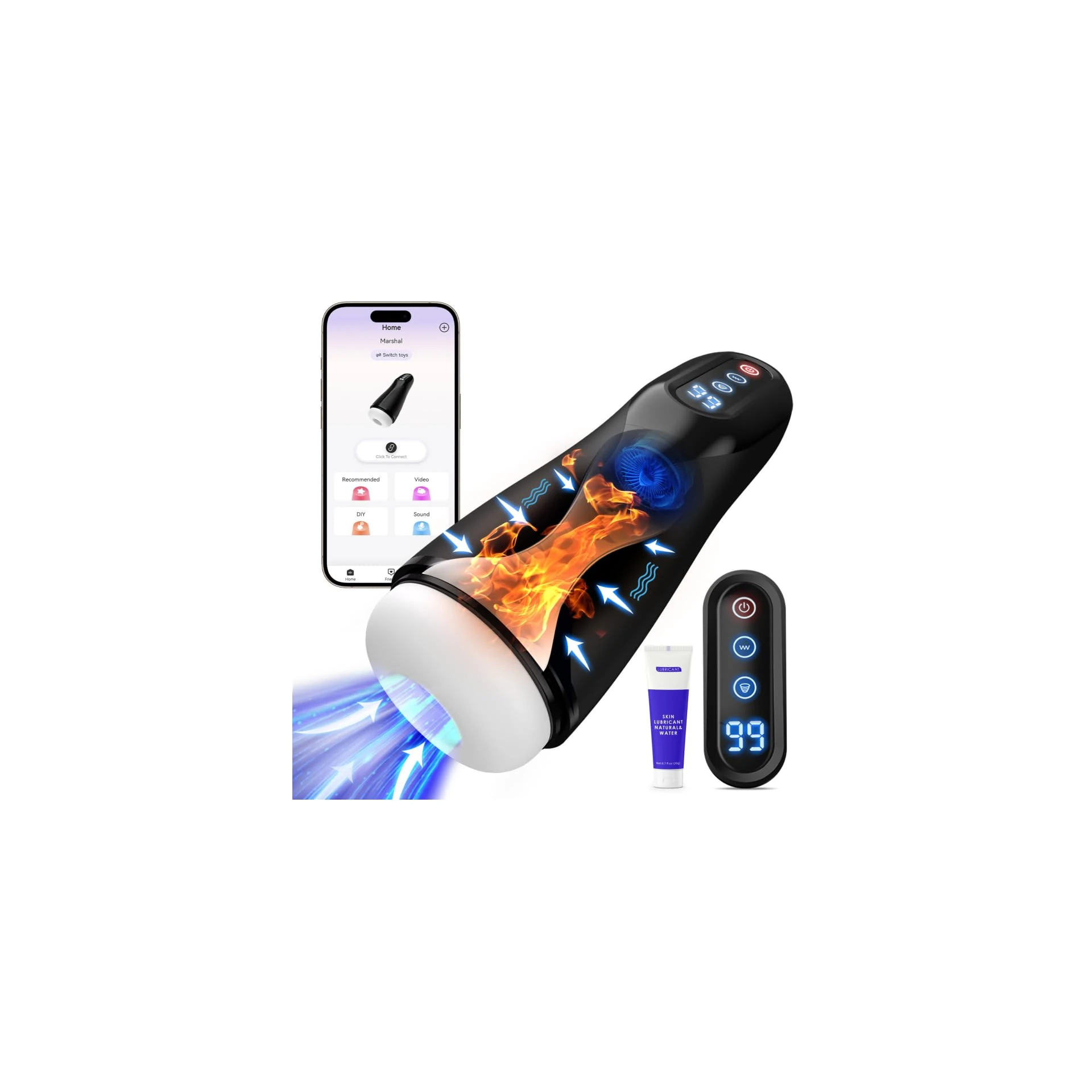 Govosaa AI Sync Automatic Sucking Heating Male Masterubaters Sex Toys - 9 Suction & Vibrating Masturbator Pocket Pussy Electric Penis Pump Adult Toys Sex Toy Toyscouples for Couples Vibrator Stroker