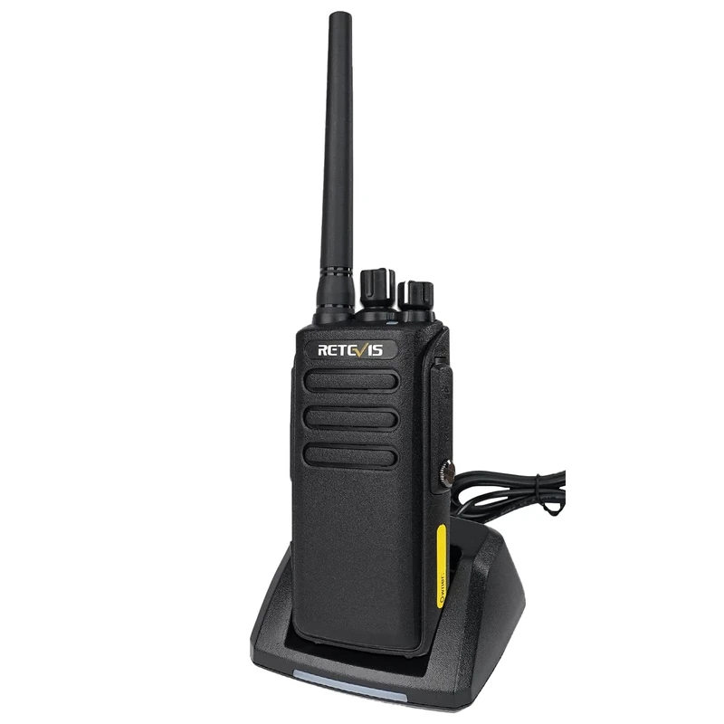 Retevis RT81V DMR Radio, High Power IP67 Waterproof Digital Radio, Crystal Sound Quality, Group Call, Long Range Walkie Talkies for Adults for Construction, Warehousing, Security (1 Pack, Black)