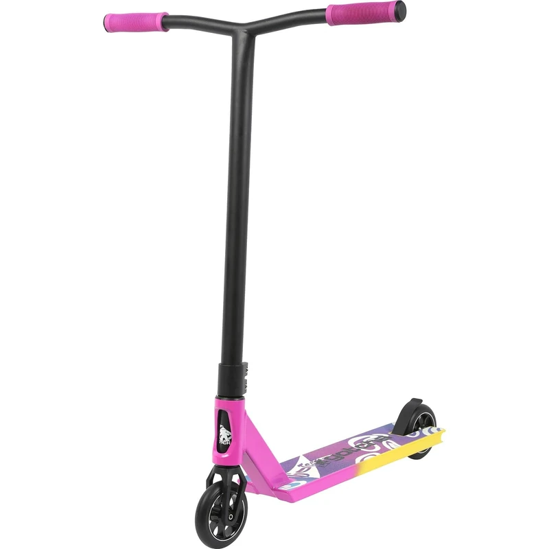 Gotcha Hurricane Threadless Hybrid Fork and HIC Compression Trick Scooter, Pink/Yellow - Image 1