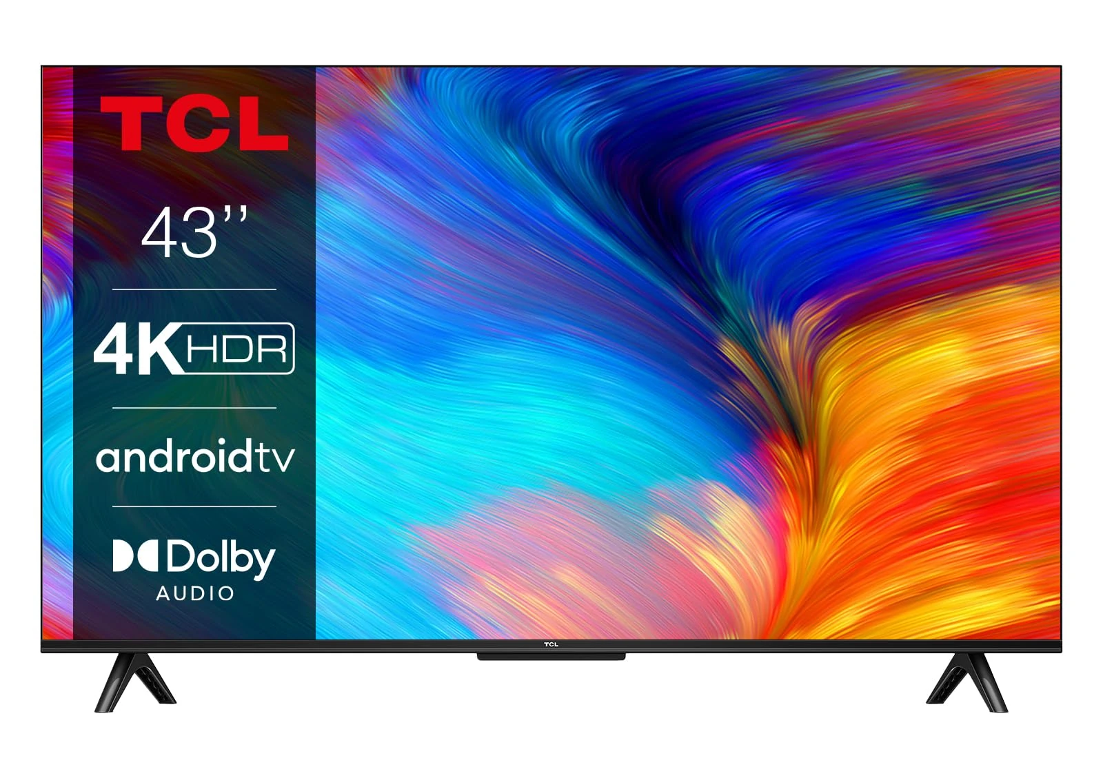 TCL 43P639K 43-inch 4K Smart TV, HDR, Ultra HD, TV Powered by Android Bezeless design (Freeview Play, Game Master, Dolby Audio, HDR 10 compatible with Google assistant & Alexa)
