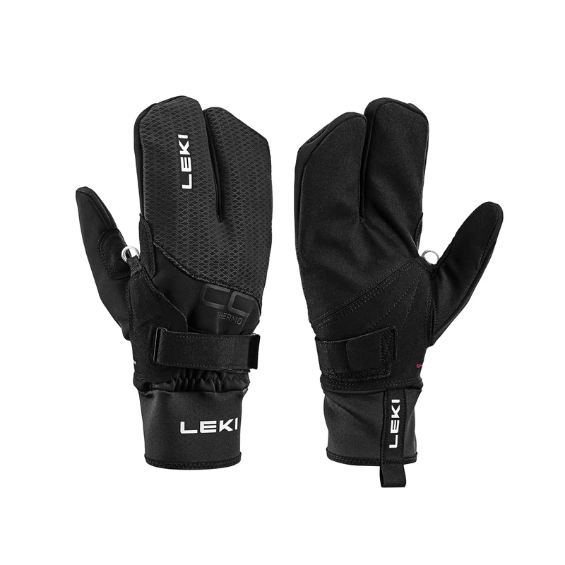 LEKI CC Thermo Shark Lobster (2+2) Gloves, Black, EU 7