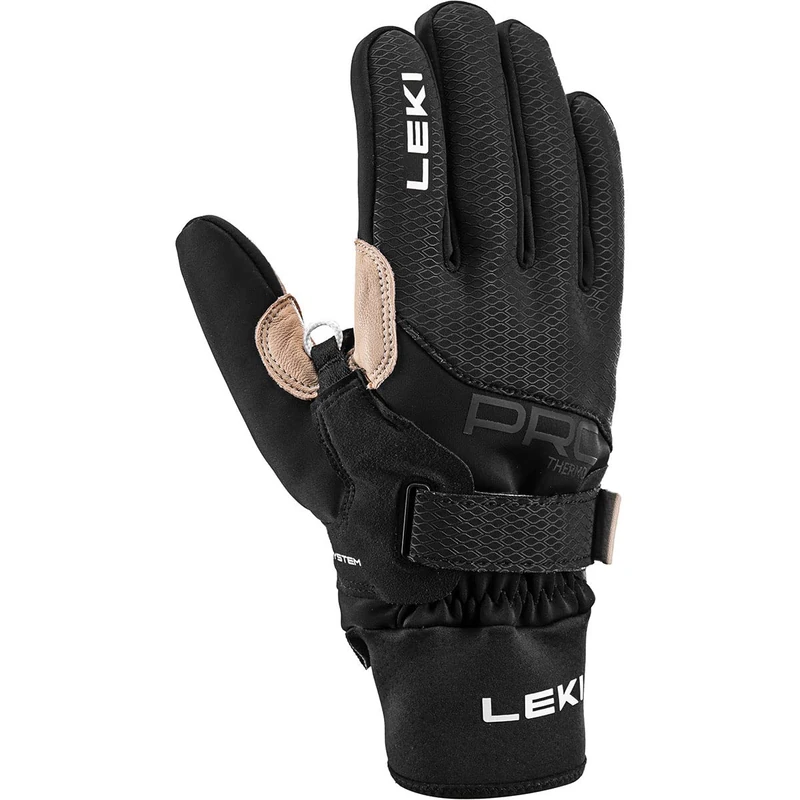 LEKI Prc Premium Thermoplus Shark Black - Gore-Tex Warm Windproof Cross Country Ski Glove, Size 6.5 - Colour Black - S