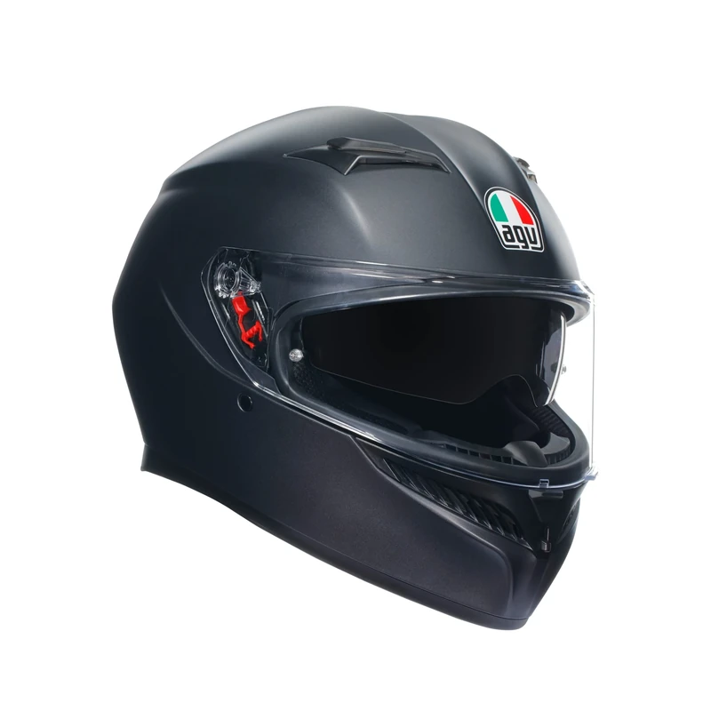 AGV K3 Full Face ECE 22.06 Motorcycle Helmet - Plain, S, Matt Black
