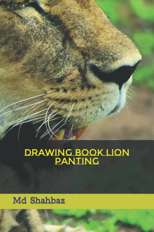 Drawing book Lion Panting