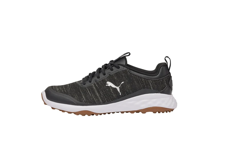 Puma Golf Men's Fusion Pro Golf Shoe, Black/Silver, 7 UK