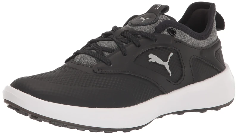 PUMA Women's Ignite Malibu WMNS Golf Shoe, Black Silver Black, 4.5 UK