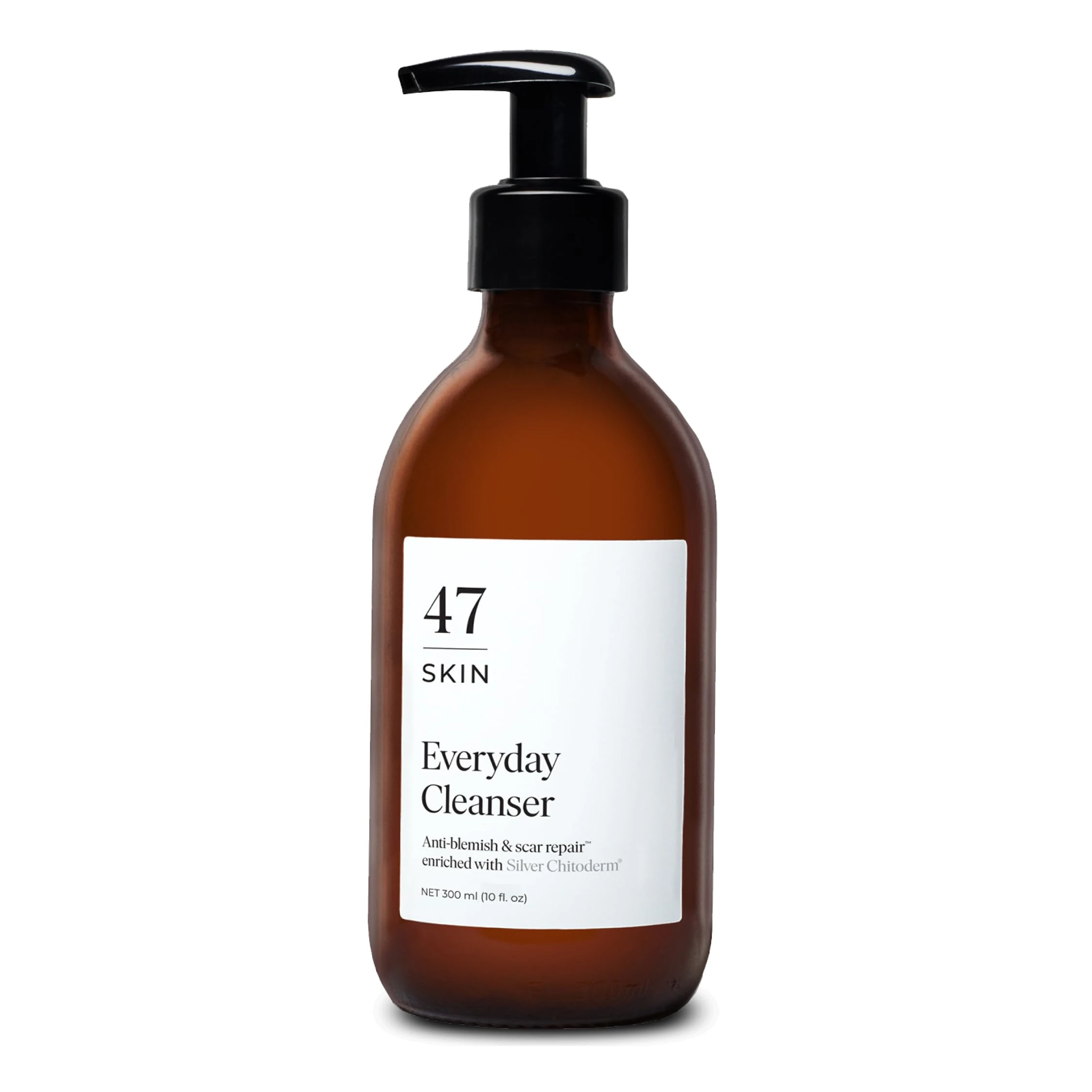 47 Skin Anti-blemish & scar repair Cleanser enriched with Silver Chitoderm for All Skin Types, Clear Skin Cleanser, 300ml