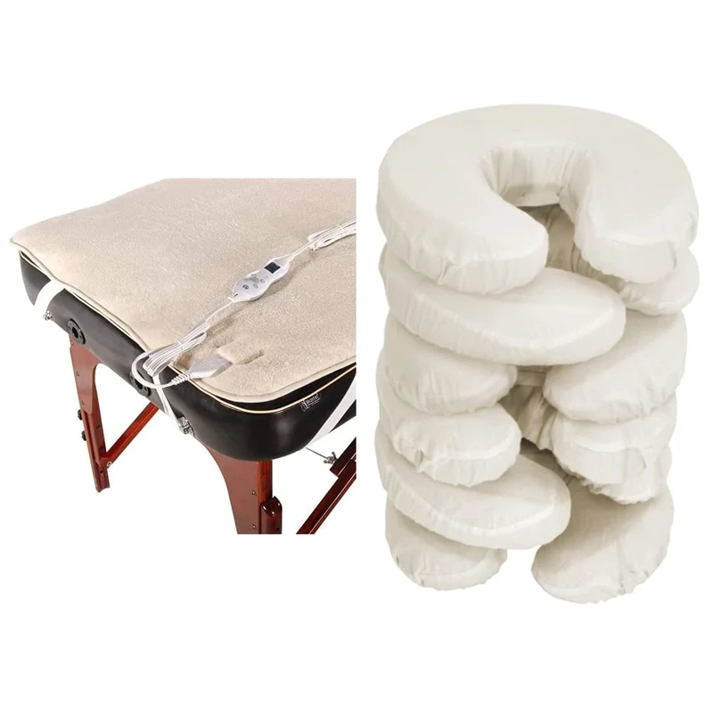 Master Massage Table Super Plush Warming Pad Heating Pad Electric Warming Blanket with Auto Off &Temperature Setting Machine Washable & Face Machine 100 Percent Washable Pillow Covers, Pack of 6