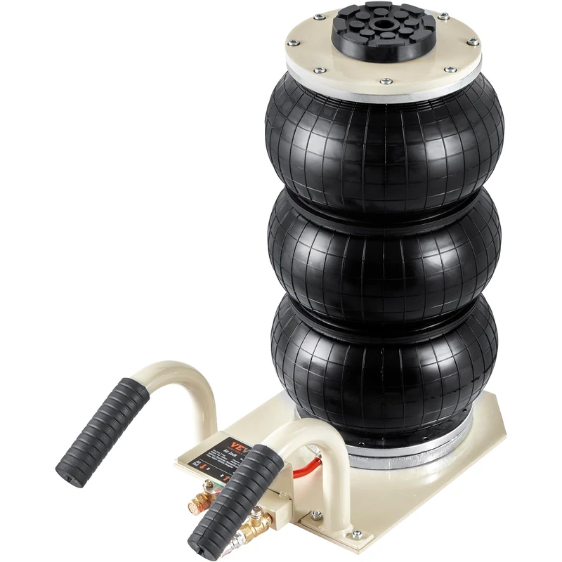 VEVOR 3 TON Pneumatic Jack 140-450 mm 0.8-1.0 MPa Inflatable Jack 3 Air Cushion Quick Lift Easy Portable for Car SUV Workshop Garage White - Image 1