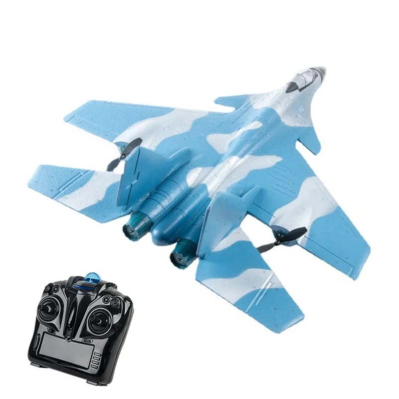 HEBXMF Beginners Entry -level RC Plane Large 64cm Adult Remote Control Glide Machine Cool Light Internal Gyroscopy RC Aircraft 2.4G Anti -Cangel RC AirPlane Flying Toys