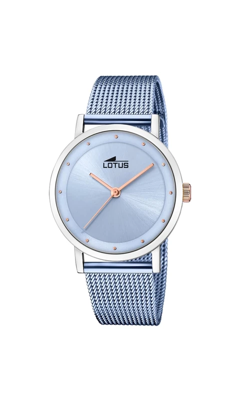 Lotus 18878/1 Women's Analogue Quartz Watch with Stainless Steel Strap, Silver-Blue-Rose-Gold