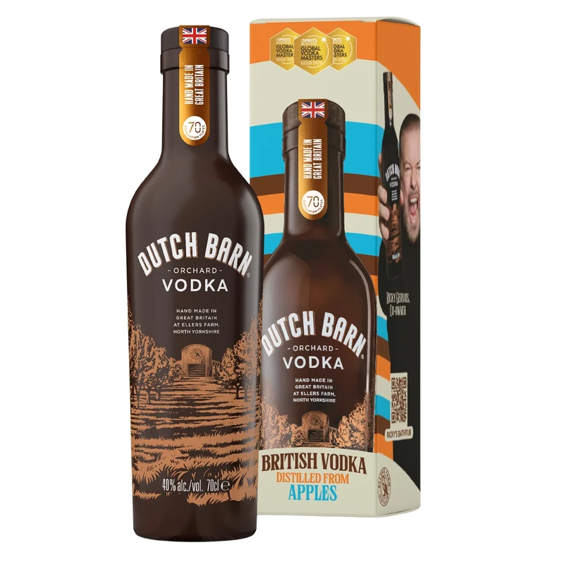 Dutch Barn Vodka With Gift Box | 70cl | 40% ABV | Distilled From British Apples | Crisp, Clean & Exceptionally Smooth | Premium Vodka Handmade in Great Britain | Vegan & Gluten Free