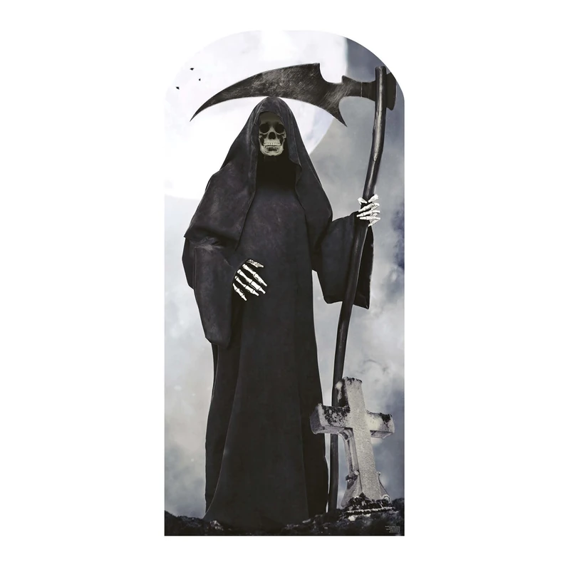 Star Cutouts SC4226 Grim Reaper Stand In Lifesize Cardboard Cutout Halloween Theme