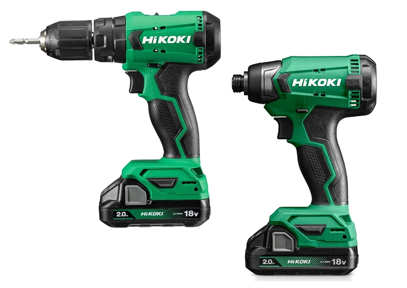 HiKOKI Akku-Combo-Kit, KC18DC (1 Akku Schlagbohrschrauber DV18DA, Max. Festdrehmom. hart: 50 Nm, 1 Akku Schlagschrauber WH18DA (1/4"), Max. Festdrehmom. 140 Nm, Zubehör: u. Alles im Transportkoffer