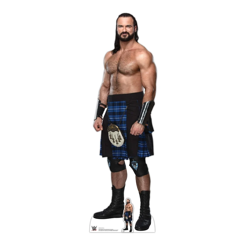 Star Cutouts SC4162 WWE Drew McIntyre Scottish Warrior Kilt Cardboard Cutout with Mini – Wrestling Party Decoration, Event Display & Fan Gift