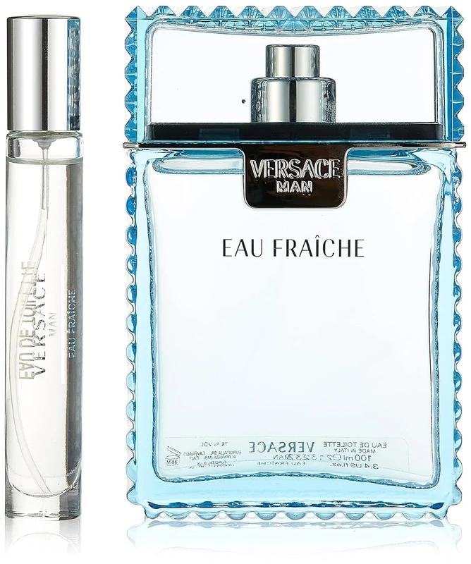 Versace Man Eau Fraiche 3 Piece Gift Set: Eau De Toilette 100ml - Eau De Toilett