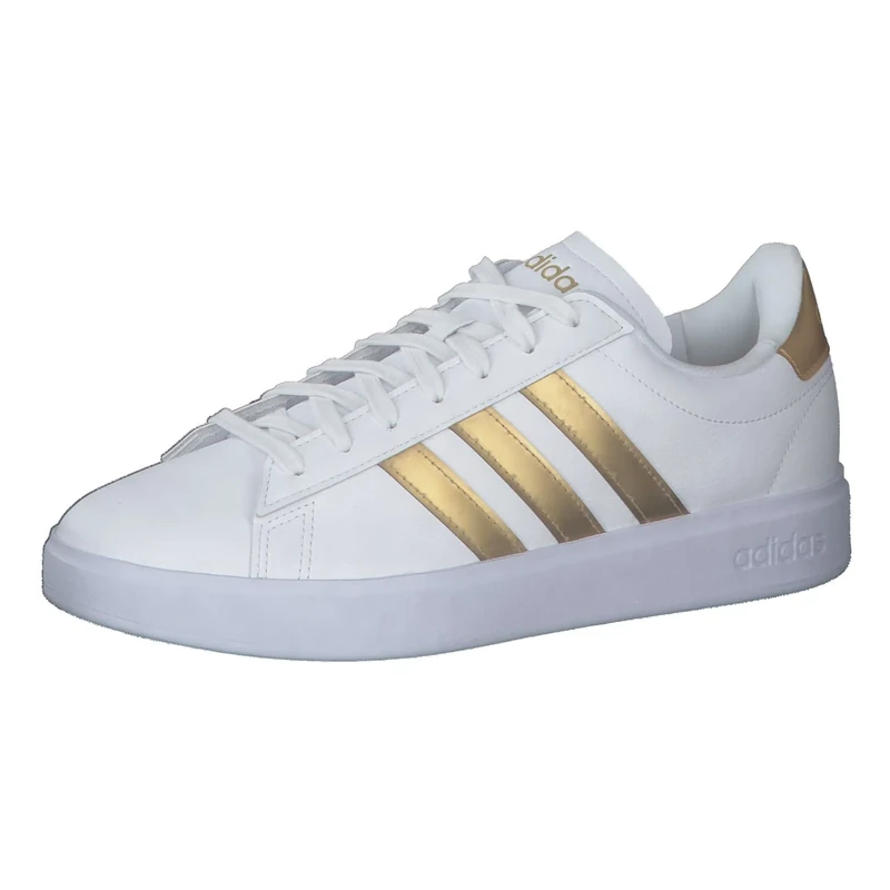 adidas Women's Grand Court 2.0 Sneaker, Ftwr White Ftwr White Matte Gold, 4 UK