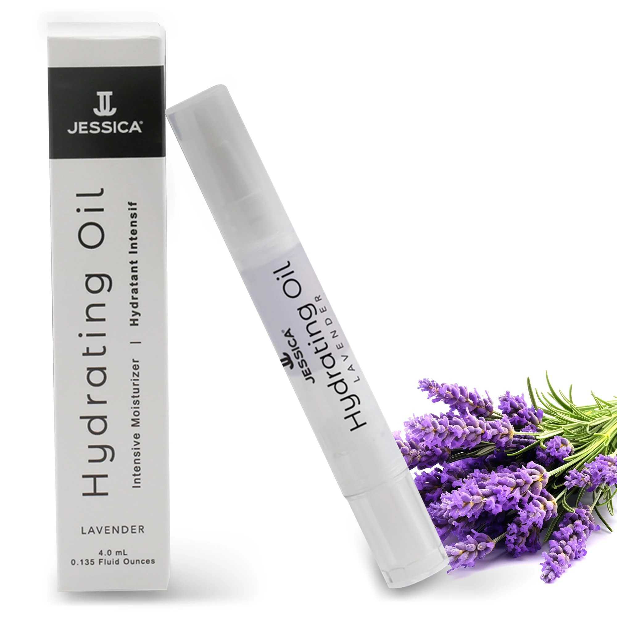 JESSICA Cuticle Oil Pen, Hydrating Nail Strengthener and Repair Treatment, Nourishes and Softens with Brush Applicator, Natural Ingredients with Jojoba, Lavender Scent