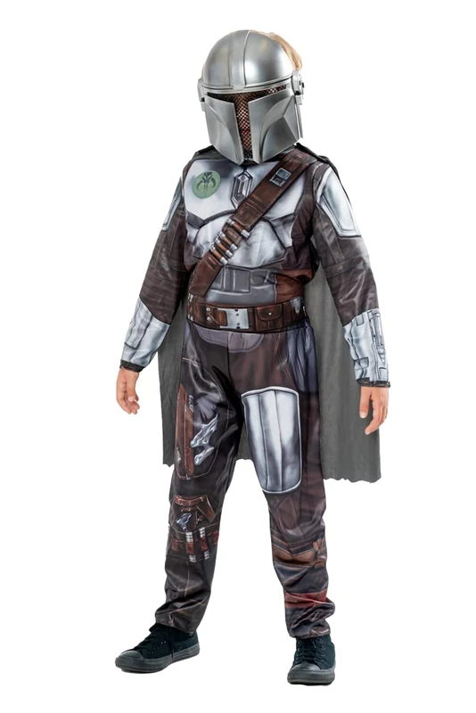 Rubies Costume Co ST-300929OHM 5-6 Years The Mandalorian Luxury Fancy Dress Costume Size, Gris