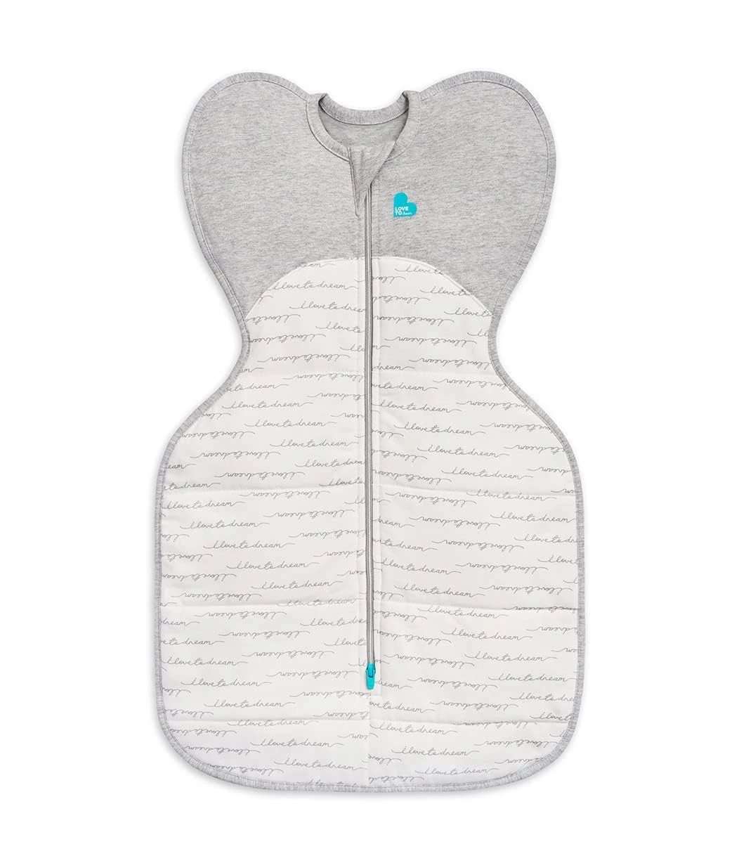 Love To Dream™ Swaddle UP™ 2.5 TOG Suitable for Cooler (16-20°C) Temperature, Small 3.5-6 kg, White Dreamer, Snug Fit Supports Good Sleep, Machine Washable & Double Zip for Easy Nappy Change