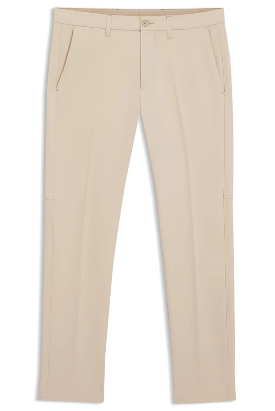 BOSS Mens T Commuter-Slim Water-Repellent Slim-fit Chinos in Stretch Fabric